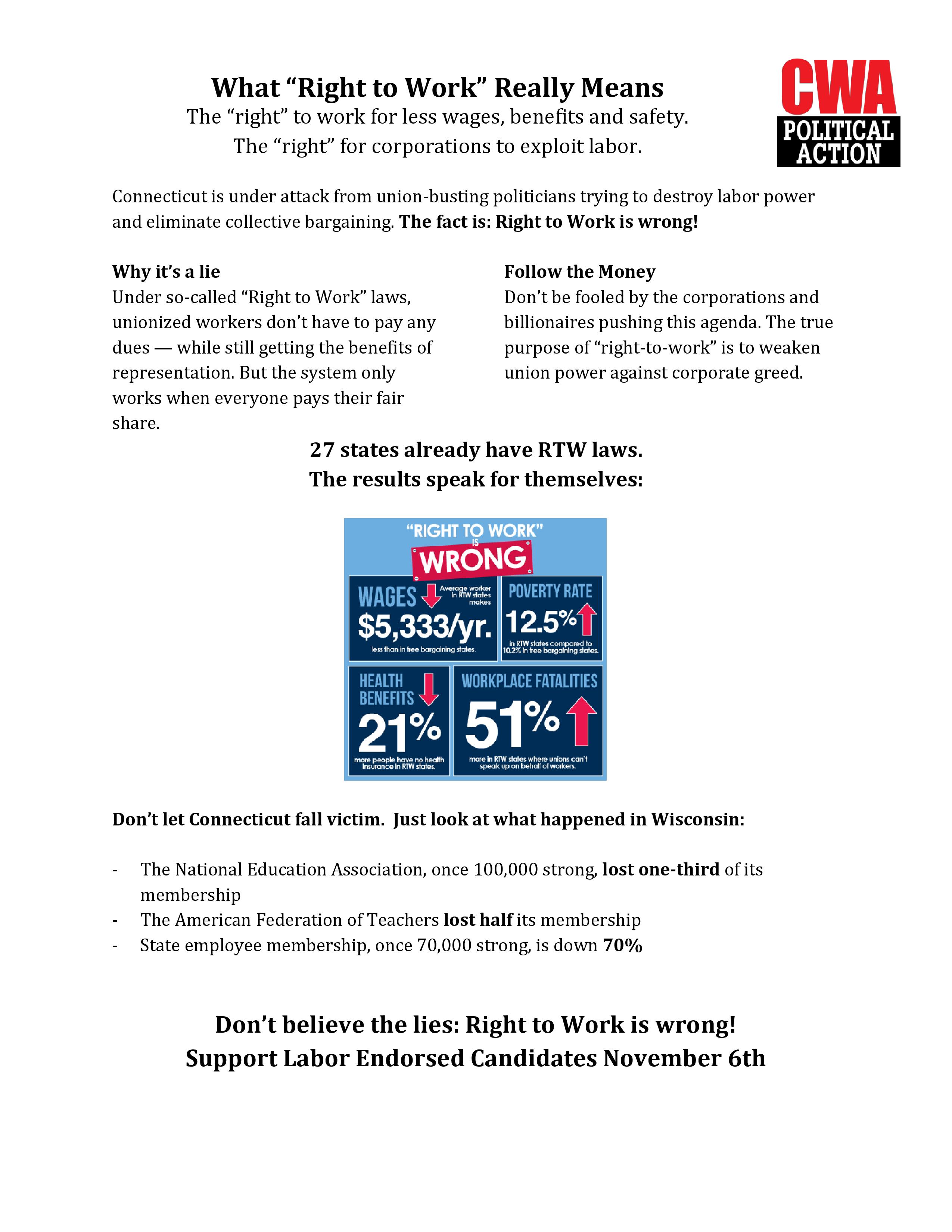 Right to work flyer